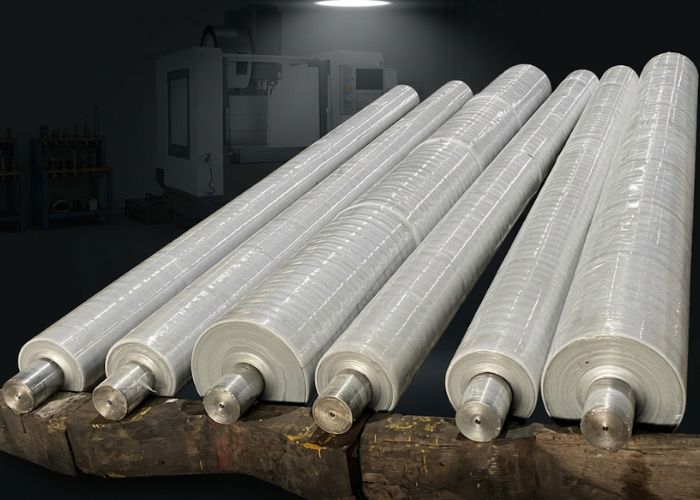 Trục sắt mới được gia công tiện lõi rulo CNC chính xác tại Kiến Hiệp Roll giúp lõi rulo đạt độ cứng vững cao nhất