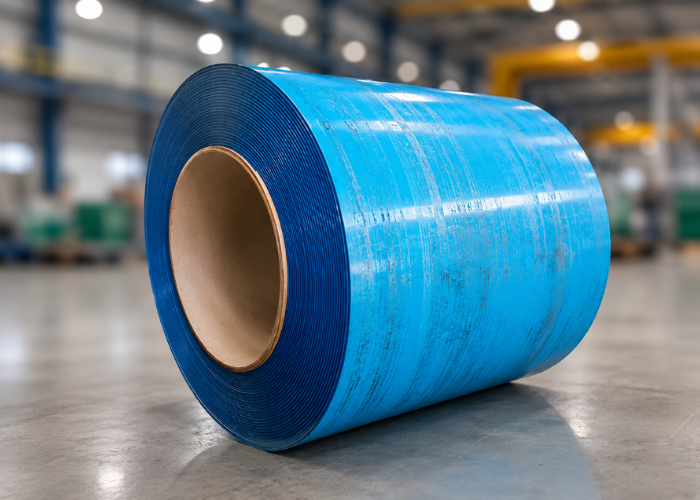 Bề mặt rulo sơn cuộn bị xước hoặc chứa bọt khí là nguyên nhân khiến tôn mạ màu bị sọc