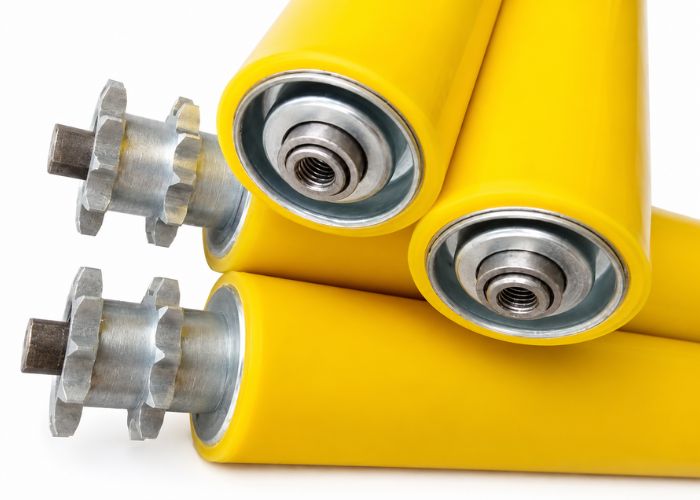 Con lăn băng tải PU gia công tại Kiến Hiệp Roll chịu tải trọng nặng tốt và bảo vệ vật liệu không bị trầy xước