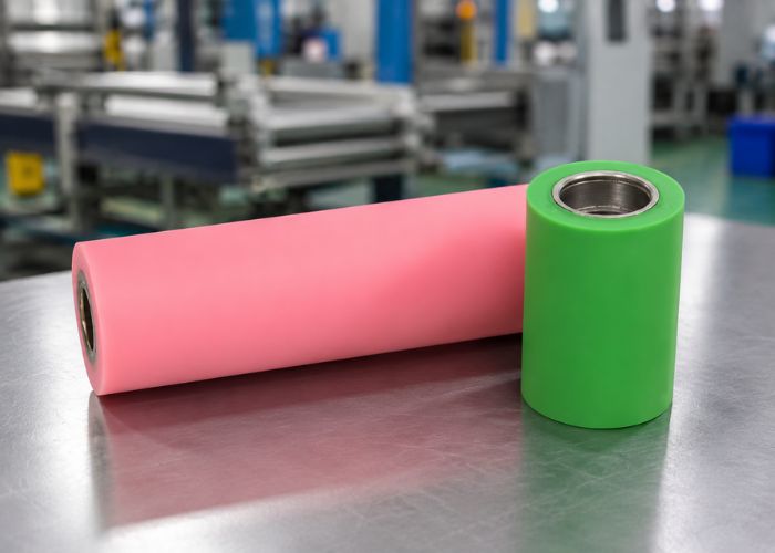 Sử dụng trục nhựa MC Nylon gia công láng mịn giúp loại bỏ hoàn toàn lỗi trầy xước bề mặt phôi tôn cán